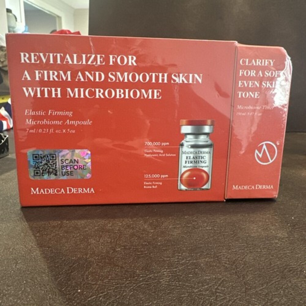 MADECA DERMA Elastic Firming Microbiome Ampoule 7ml / .23 Oz. X 5pcs + 5oz Toner